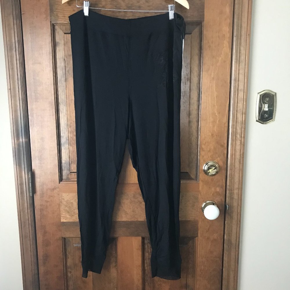 NWT Sophie Theallet/Cacique Intimates - Black Pants with Lace Bow on Hip 22/24